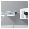 thumbnail image 5 of Brass Matte Black Wall Mounted Waterfall Basin Faucet Set, Bathroom Hot Cold Water Bathtub Washbasin Sink Mixer Tap Modern Crane, 5 of 8