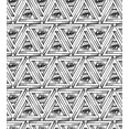 thumbnail image 3 of Eye Duvet Cover Set, All Seeing Eye Pattern in Pyramidal Shapes Occult Boho Illustration Print, Decorative 2 Piece Bedding Set with 1 Pillow Shams, Twin Size, White and Black, by Ambesonne, 3 of 3