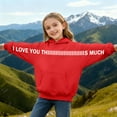 thumbnail image 5 of I Love You This Much Boys Hoodie Long Sleeve Casual Basic Pullover Sweatshirt Hoodie Creative Hug Design Oversized Girls Toddler Clothes 11-12 Years, 5 of 5