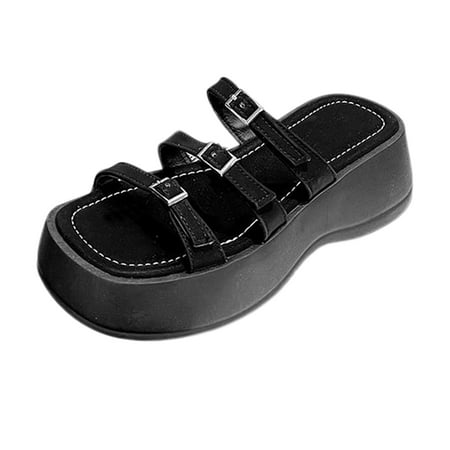 

Women s Platform Slide Sandals Adjustable Buckle Anti Slip Platform Slippers 37