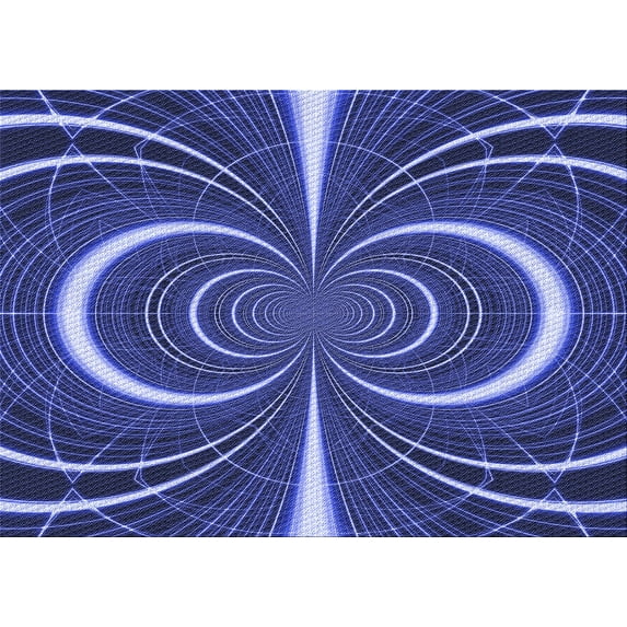 Ahgly Company Indoor Rectangle Patterned Light Slate Blue Area Rugs, 2' x 5'