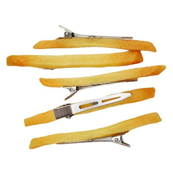 Realistic French Fries Hair Clip Imitation Hairpin Sectioning Hair Clips For Women Girls Party Costume Accessories
