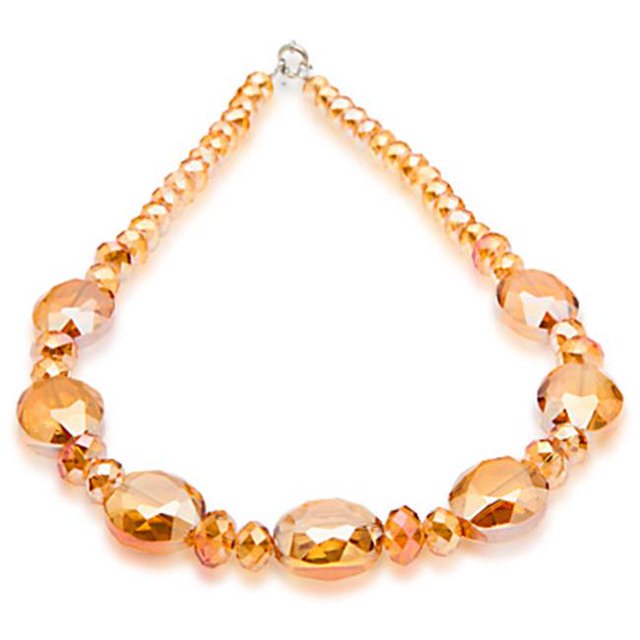 Alexander Kalifano RED-NVG-CGS Vienna Gorgeous Glass Necklace - Crystal Golden Shade
