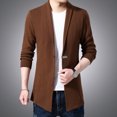thumbnail image 1 of OmicGot Cardigan Mens Sweaters Spring Autumn Men Casual Cardigan Jacket Man Solid Color Long Sweater Windbreaker Single Button Coats, 1 of 4