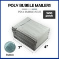 thumbnail image 2 of EcoSwift 4 x 6 Inch Self Seal Seamless Bottom Poly Bubble Mailers, 500 Pack, 2 of 7