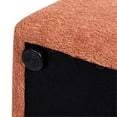thumbnail image 3 of 14" Square Ottoman in Orange Fleece / Cozy and Lightweight, Flexible Use, 3 of 6