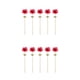 thumbnail image 1 of Moyic 5 piezas de anémona artificial con hojas Real Touch Seda Boda Novia Tallos largos Arreglo de flores para el hogar Decoración Rojo 2Conjunto, 1 of 6