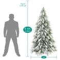 thumbnail image 4 of Snowy Christmas Tree with Pampas Tips-Color:Snow Flocked,Size:6.5ft, 4 of 10
