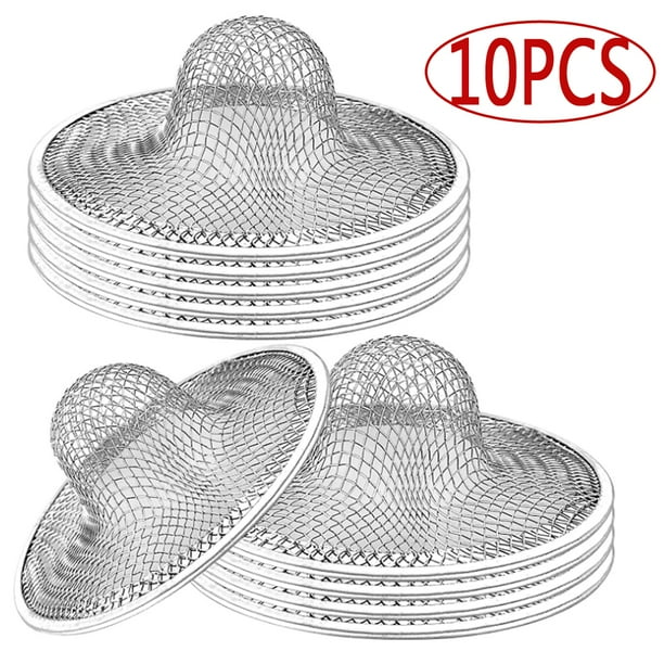 10Pack Kitchen Bathroom Sink Drain Strainer Screen Stainless Steel