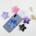 thumbnail image 2 of Huanledash Mobile Phone Grip Holder Universal Retractable Gradient Solid Color Rhinestone Five-pointed Star Phone Finger Expanding Stand for Watching TV, 2 of 8