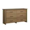 thumbnail image 3 of Mainstays Hillside 56.8" Wide 6-Drawer Dresser, Warm Walnut Finish, 3 of 12