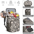 thumbnail image 2 of Garden Floral Print Backpack Cooler - 20L High Capacity, Multiple Pockets for Organization, Perfect for Picnics, 2 of 5