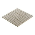 thumbnail image 2 of Modket TDH275CG Tan Beige Sand Crackle Glass Basketweave Parquet Mosaic Tile Kitchen Backsplash, 2 of 5