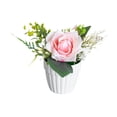 thumbnail image 2 of Ramo de rosas artificiales Flores artificiales Adorno en maceta Centro de mesa Seda, 2 of 9