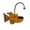 Lantern Fish-A4, variant on Rusty Angler Fish Metal Planter, Vintage Weathered Metal Garden Sculpture Pot for Flowers and Succulents, Yard Art Decor (1PC)