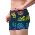 thumbnail image 4 of Kll Abstract Bright Pineapple Fruit Retro Men'S Cotton Boxer Briefs Underwear-Small, 4 of 9