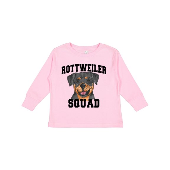 Inktastic Dog Rottweiler Squad Boys or Girls Long Sleeve Toddler T-Shirt