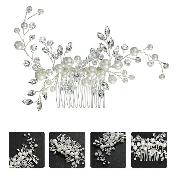 Dytern Wedding 1pc Sweet Charming Hair Supply Bridal Hair Ornament Graceful Comb (Silver)
