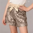 thumbnail image 2 of Girls' Sequin Shorts Bow-Detail Sparkly Elastic Waist Shorts Festive Performance & Dance Shorts for Events (0-10Y), 2 of 6