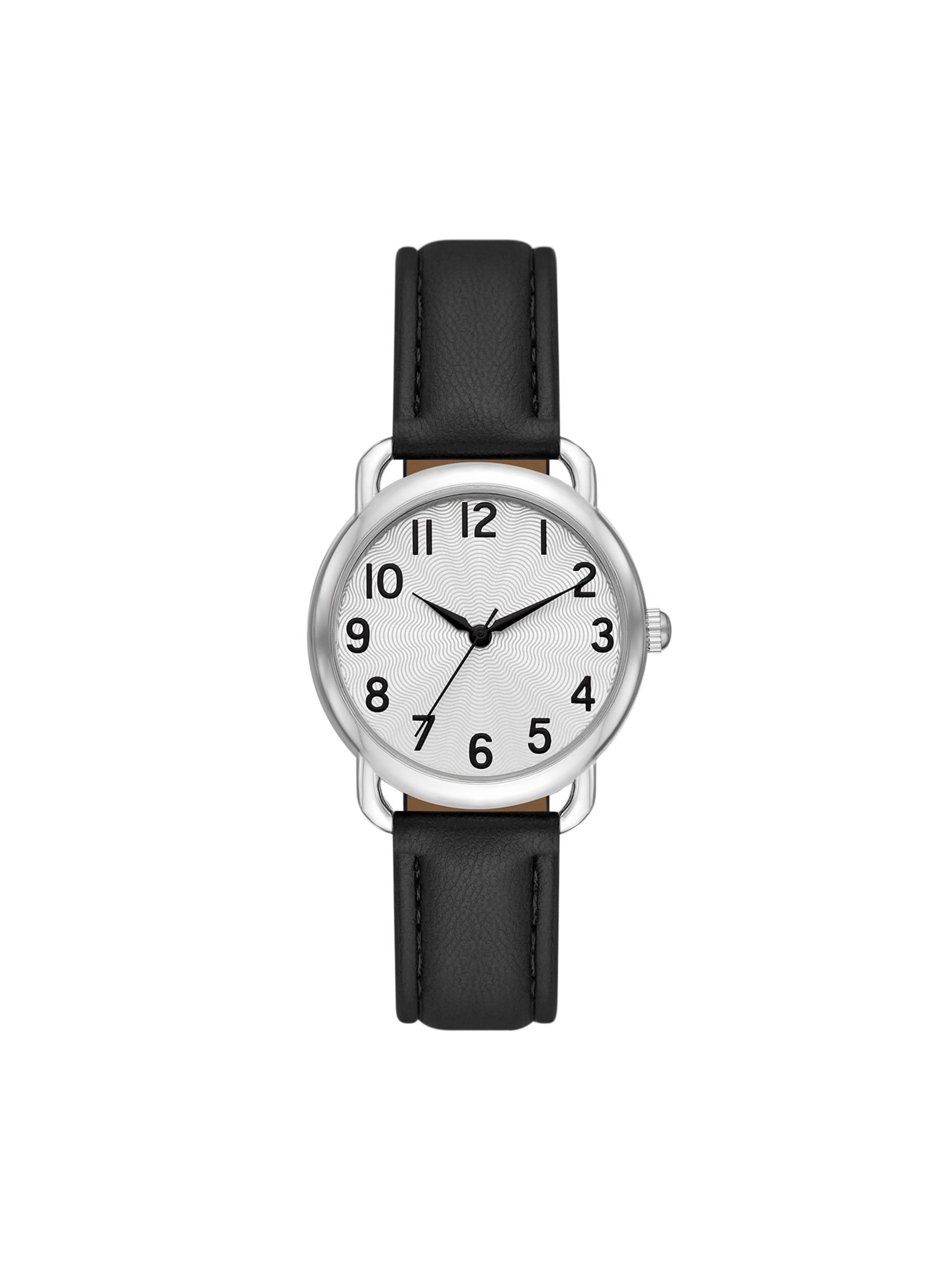 Time and Tru Women's Silver Tone Textured Dial Watch