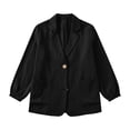 thumbnail image 6 of BiZtdJrK Summer Linen Blazer Jacket for Women Long Sleeve Lightweight Suit Coats Dressy Cotton Work Blazers Cardigans Black S, 6 of 6