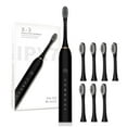 thumbnail image 4 of Black Electric Toothbrush 8 Brush Heads 6 Modes Rechargeable Ipx7 Waterproof Adult Toothbrush With 8 Replacement Brush Heads And Charging Cable Weight 0.243 Lb Package Includes 1 Piece, 4 of 9
