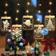 thumbnail image 4 of Faroles decorativos farfi diseño temático navideño ahorro de energía acrílico LED lámparas colgantes decoración festiva, 4 of 5