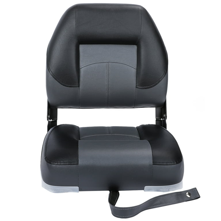 NORTHCAPTAIN Deluxe Charcoal/Black Low Back Folding Boat Seat, 2 Seats 