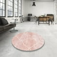 thumbnail image 4 of Ahgly Company Machine Washable Indoor Rectangle Contemporary Light Red Pink Area Rugs, 8' x 10', 4 of 7