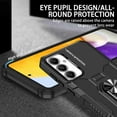 thumbnail image 4 of Dteck for Samsung Galaxy A25 5G (2023) Phone Case, Shockproof Built Magnetic Ring Kickstand Durable Military Grade Heavy Duty  Phone Case for Galaxy A25 Cover Case, Black, 4 of 10