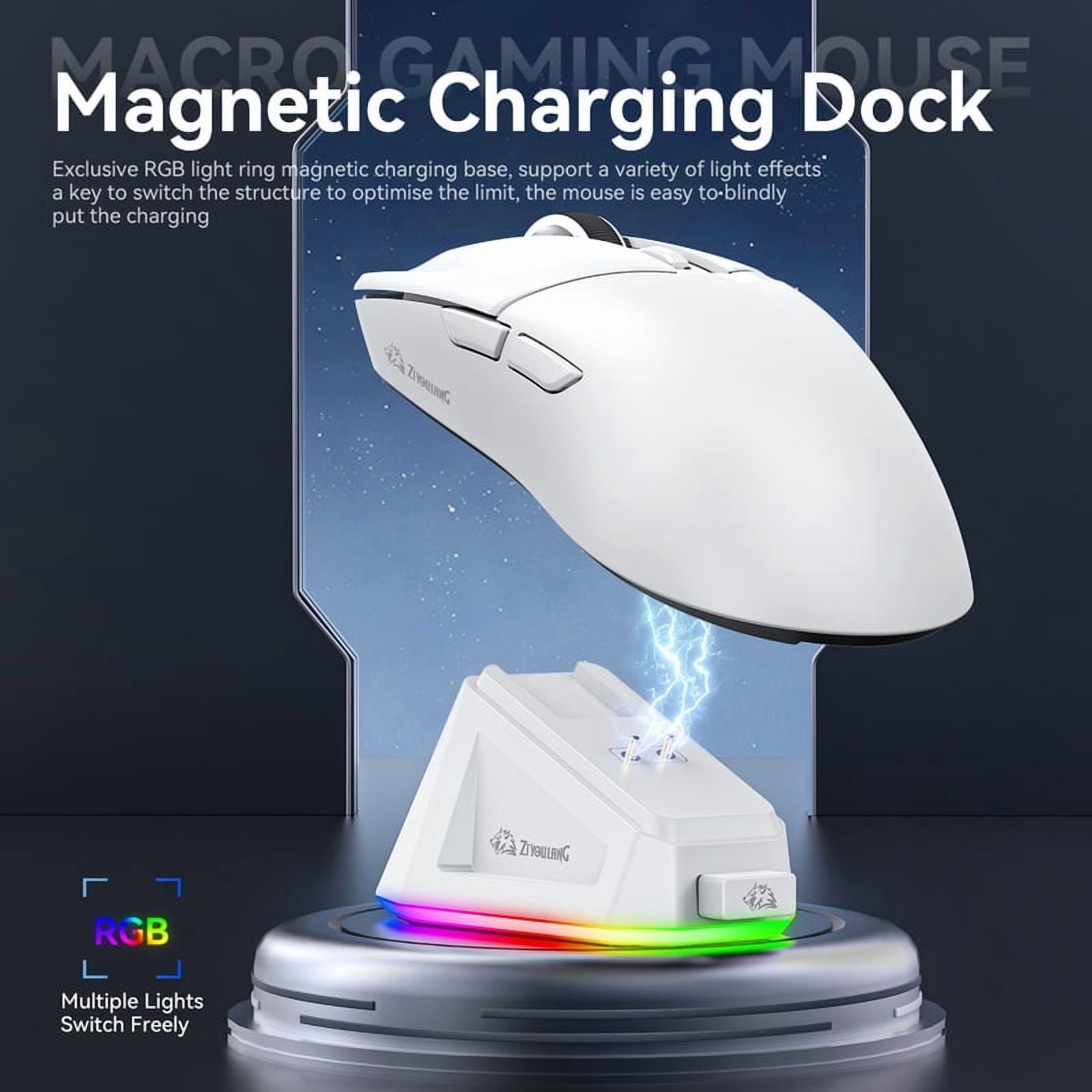 X2 Gaming Mouse Wireless RGB Magnetic Charger,24000DPI,1K Return Ziyoulang Bluetooth Tri-Mode Connection,PAW3311 MacroGame Mouse