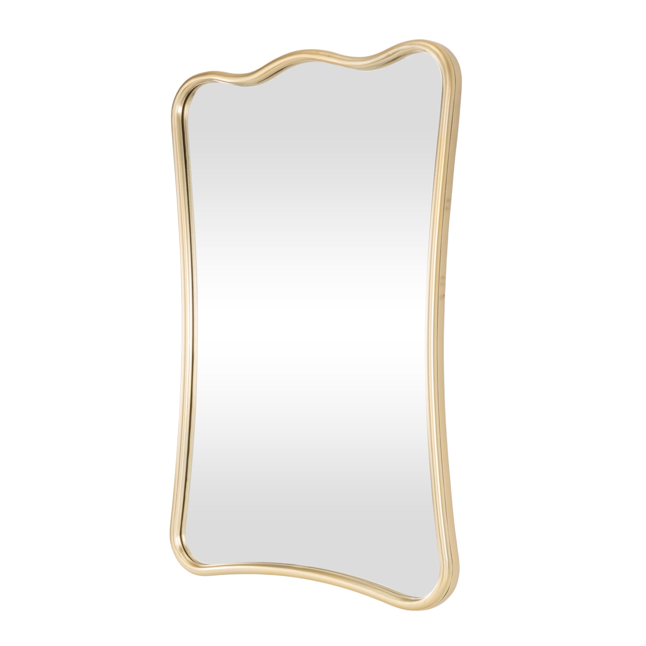 DecMode 24" x 35" Gold Rectangular Wall Mirror