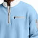 thumbnail image 4 of Ceisia Mens Long Sleeve Quarter Zip Pullover Sweater Waffle Knit Mock Neck with Pockets Light Blue L Gift, 4 of 8