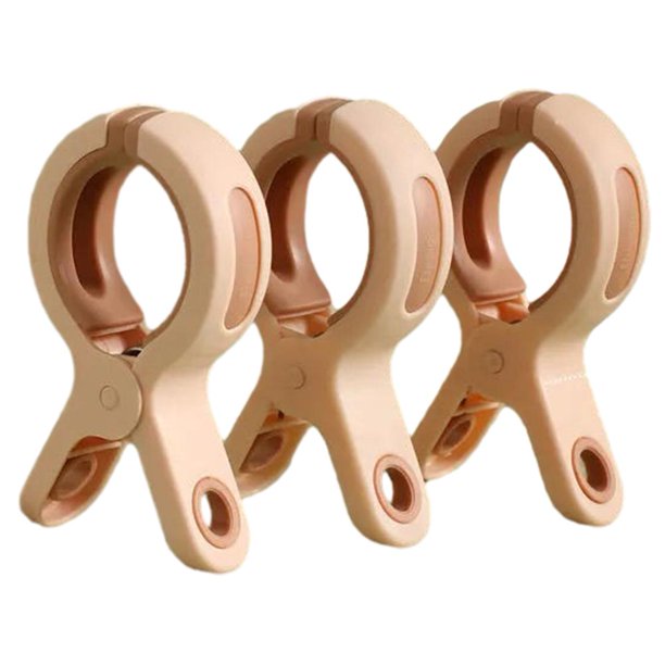 3/6 pinzas para ropa, antideslizantes, multifuncionales, para tendedero (3 unidades, rosa)
