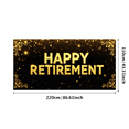 thumbnail image 1 of Happy Retirement Backdrop Banner Party Supplies Decorations Golden Celebration Balloons Background Photography Props Event Decor Scenery, 1 of 4