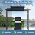 thumbnail image 2 of 5FT x 8FT Double Roof Aluminum BBQ Grill Gazebo with Grey Polycarbonate for Outdoor Use, 2 of 7