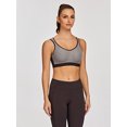 thumbnail image 5 of AGONVIN Women's High Impact Support Wirefree Bounce Control Plus Size Workout Sports Bra Gray 42G, 5 of 6