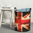 thumbnail image 3 of DouZhe Waterproof Collapsible Large Laundry Baskets, Banner England Flag Prints Circular Hamper with Handles, 3 of 7
