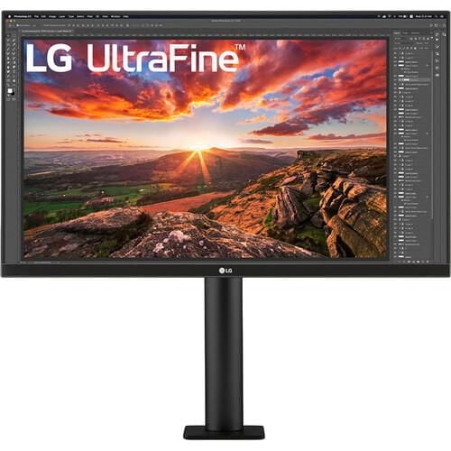 LG 27" UHD 4K Ergo IPS Monitor, 3840x2160, Black, 27UN880-B