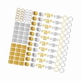 thumbnail image 3 of 110 piezas de anillos para trenzas de pelo, pinzas para el pelo de tres capas, bucles decorativos para mujeres y niñas, 3 of 14