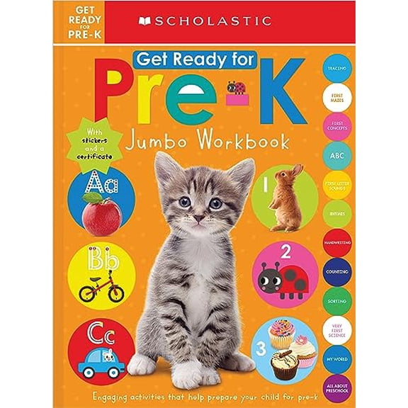 Pre-Owned Get Ready for Pre-K Jumbo Workbook: Scholastic Early Learners (Jumbo Workbook) (Paperback) 1339010038 9781339010038