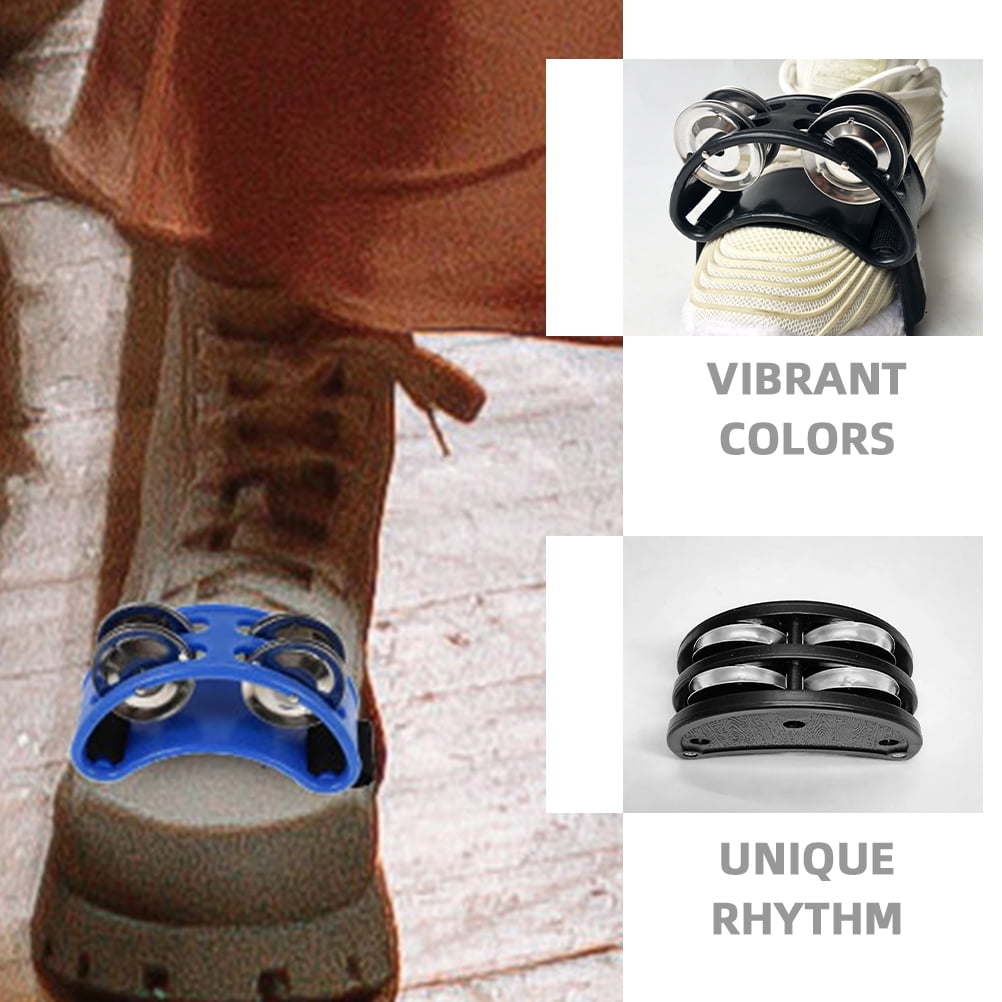 Raindrops 3-Pair Foot Tambourine Set - Percussion Instrument for , Stage , and Energetic Rhythm Play