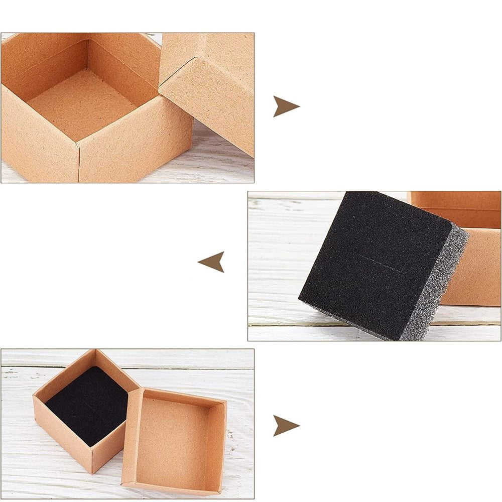 Amazon.com: KMEOSCH Jewelry Gift Boxes Bulk 20Pcs, Kraft Paper Gifts  Wrapping Box 3.15x3.15x2.5 inches Small Multi-purpose Accessories Packaging  gift boxes for Professional DIY Handmade Earrings Necklaces : Health &  Household