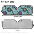 thumbnail image 7 of Yuyamidu Blue Boho Flowers Windshield Sun Shade for 2018-2025 Jeep Wrangler JL JLU & 2020-2025 Jeep Gladiator, Front Window Sun Visor Blocks UV Rays Foldable Sunshade, 7 of 7