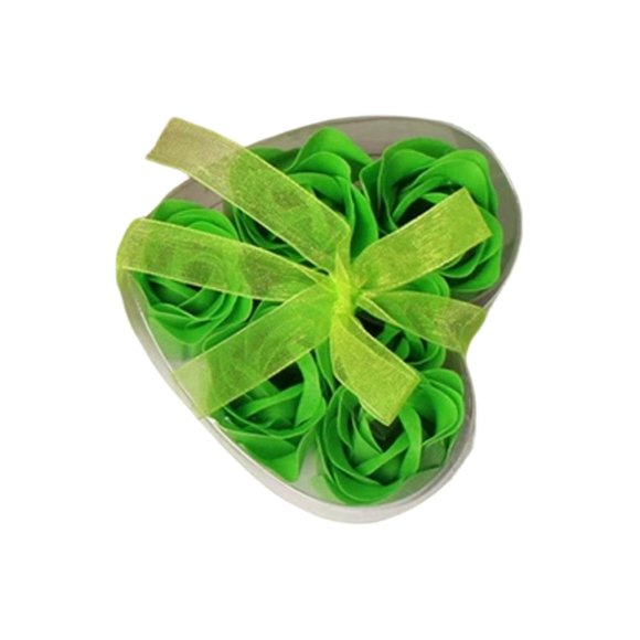 Birdeem 6 Roses en Savon en Forme de Cœur dans une Boîte Cadeau, Fleurs Artificielles pour la Saint-Valentin, Décoration Maison, Bouquet Longue Durée