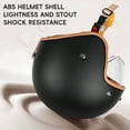 thumbnail image 4 of Tignapoo Vintage Style Summer Sun Protection Motorcycle Half Helmet with Detachable Visor & Liner, Breathable Design, Interchangeable Lenses, Ideal for Harley Riders (Glossy Black, XL Size, Visor, 4 of 6