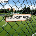 thumbnail image 4 of 2D Flat, 1pc Rustic Farmhouse Laundry Room Metal Sign - Vintage Wall Decor with LAUNDRY ROOM Text, Distressed White Finish Black Accents, 4x16 Inch for Laundry Room, Bathroom, Utility Room, Fa, 4 of 10