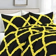 thumbnail image 3 of D.N.G. BEDDINGS 3 Piece Luxury Two Tone Diamond Ruffle Pattern Comforter Set Premium Super Soft All Season 800 Thread Count, 100% Egyptian Cotton, Twin/Twin XL Size Yellow/Black Solid Color, 3 of 4
