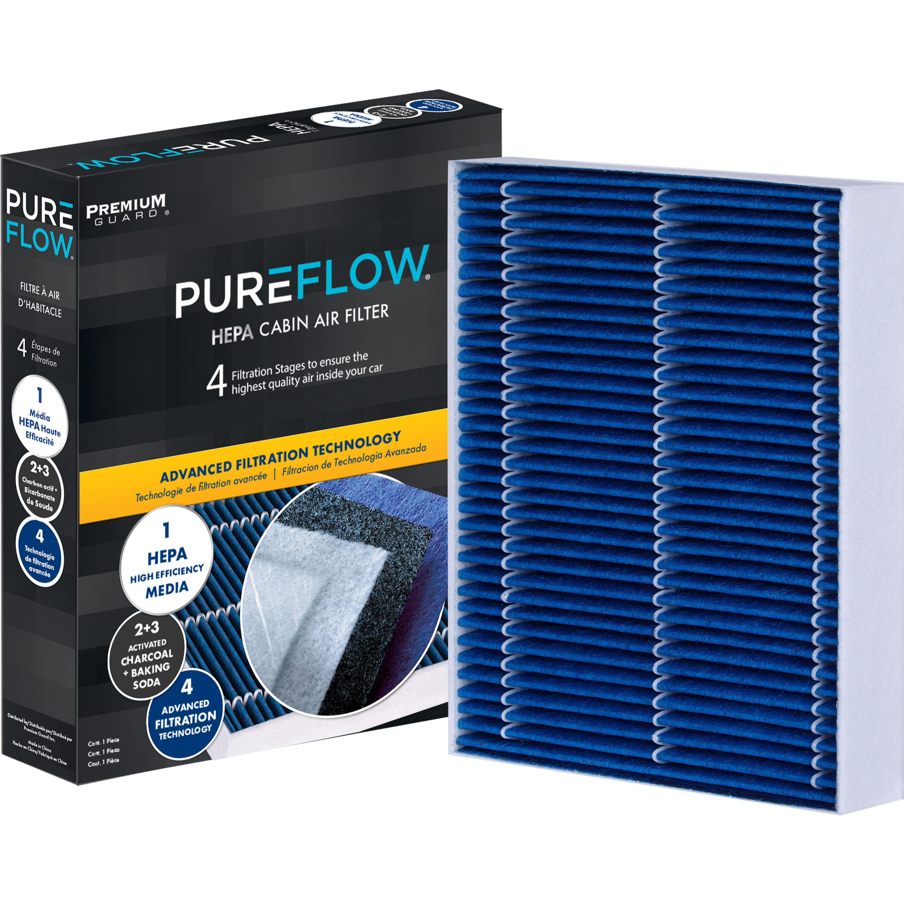 PUREFLOW PC4255HX HEPA Cabin Air Filter | Fits 2012-2016 BMW 328i 2.0L, Porsche 911 3.4L; 2013-2016 328i xDrive 2.0L, Boxster 2.7L, 3.4L, M135i 3.0L; 2017-2026 911 3.0L