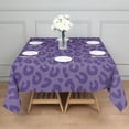 thumbnail image 3 of Purple Leopard Print Square Tablecloth,Waterproof Square Table Cover,Wipeable Spillproof Washable Table Cover for Home Kitchen Party Decor 42"X42"(107x107cm), 3 of 6